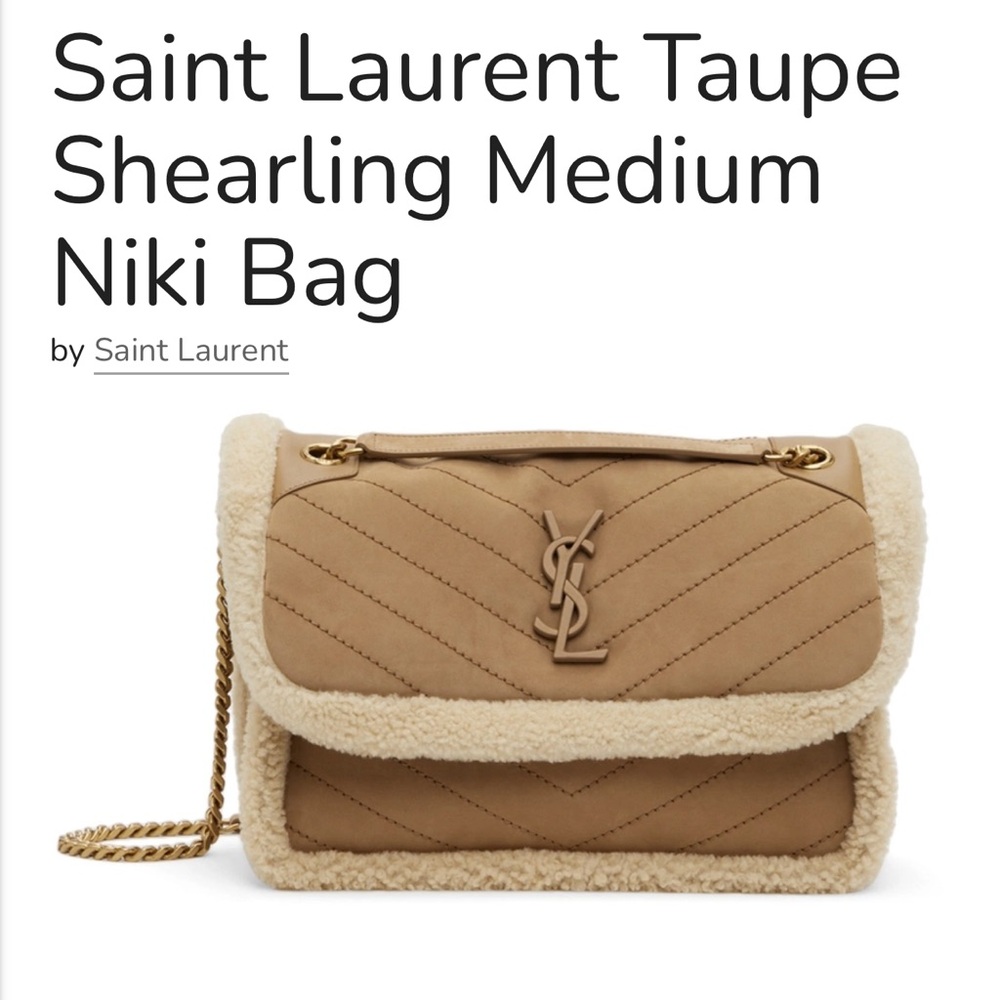 SAINT LAURENT NIKI shearling bag